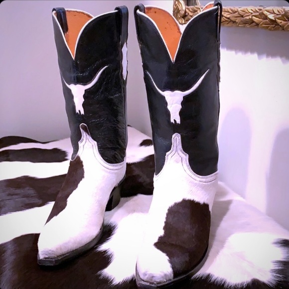 Lucchese Shoes - LUCCHESE RARE Longhorn Pony Cowhide Calf Hair Boot